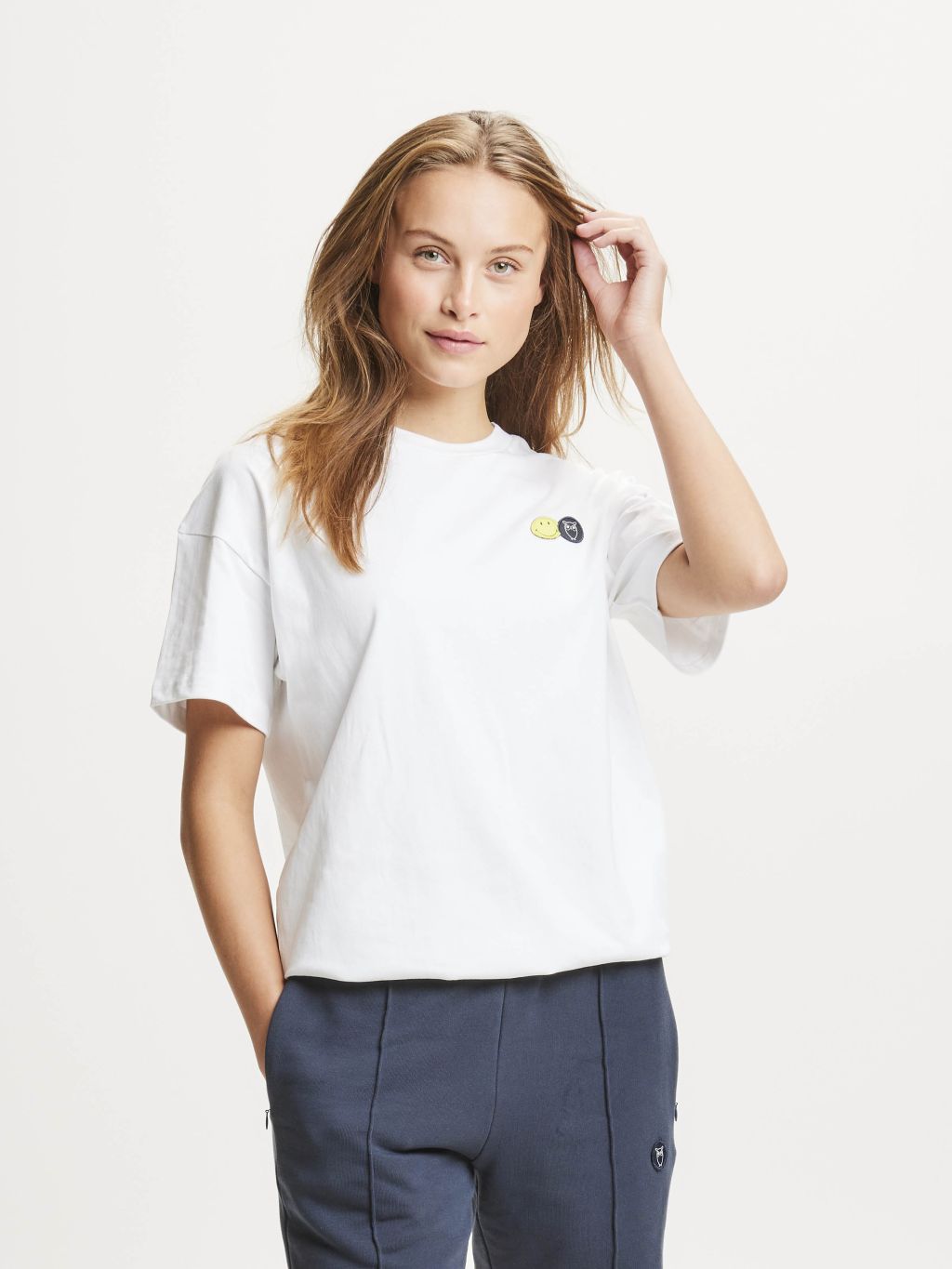 Kca X Smiley® Badge T-Shirt Women - Gots/Vegan - Bright White L