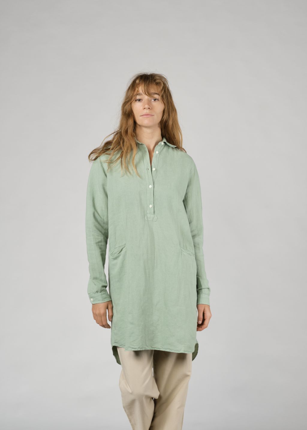 Mathilde Linen Shirt Pale Green