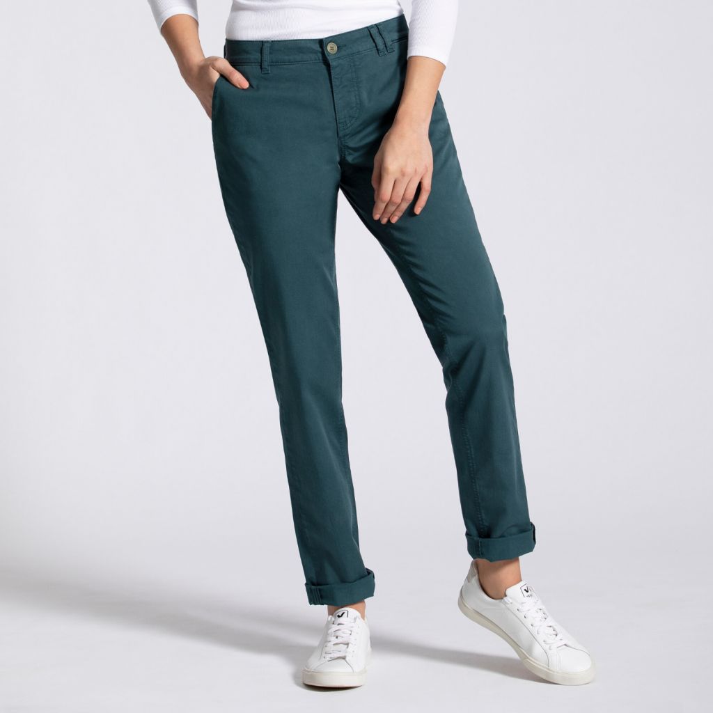 Laina Chino Slim-Fit Sports emerald green 38
