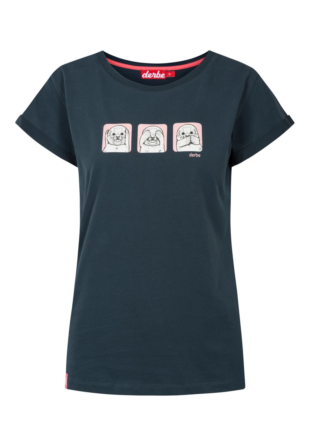 T-Shirt Kegelrobbe aus Bio-Baumwolle navy M