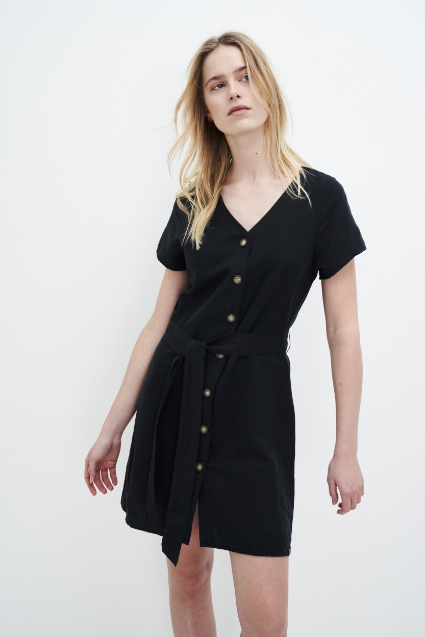 Kleid Ella Dress Linen/Organic Cotton Brick XS