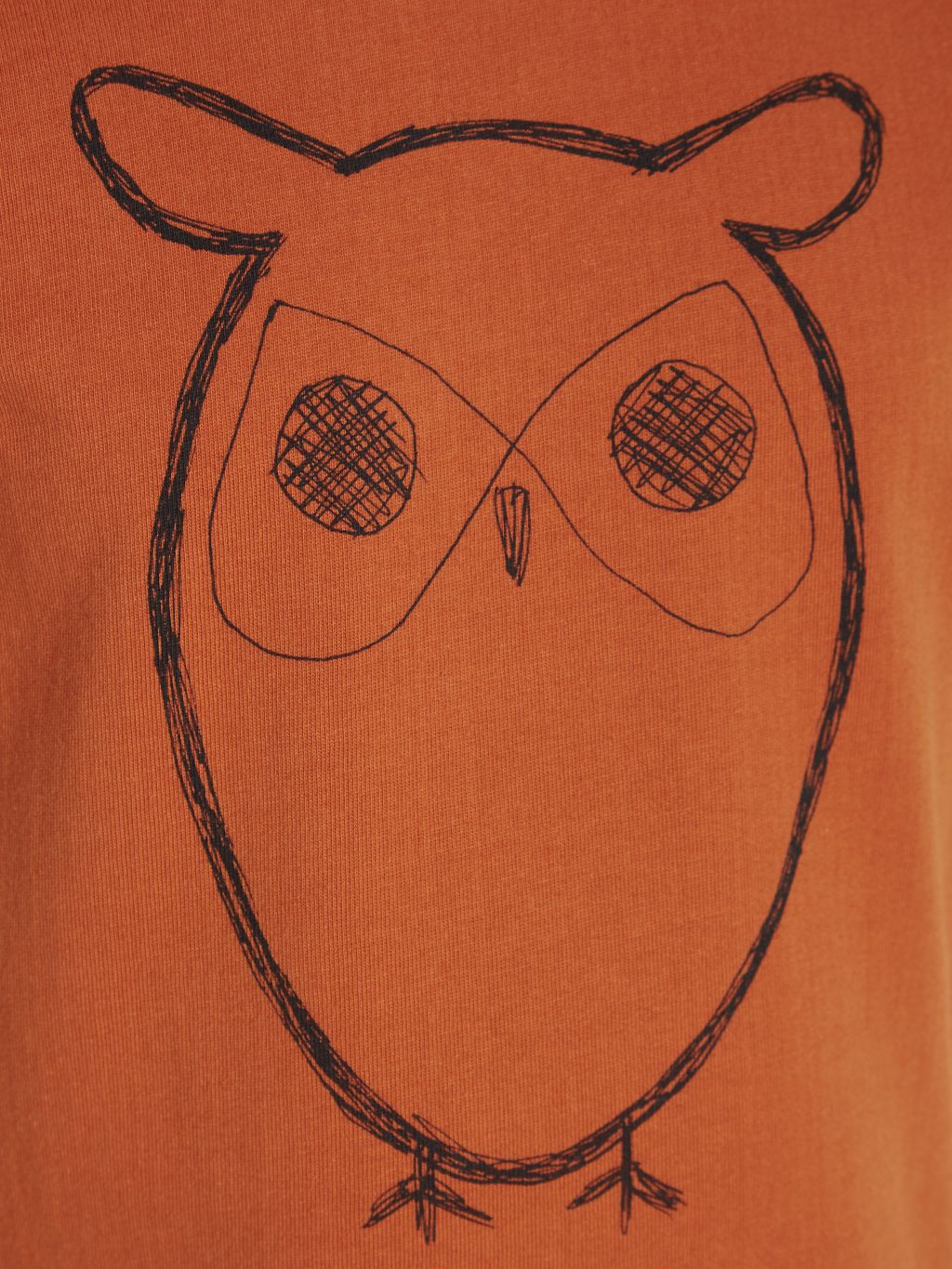 FLAX Owl Tee - GOTS/Vegan rust 134/140