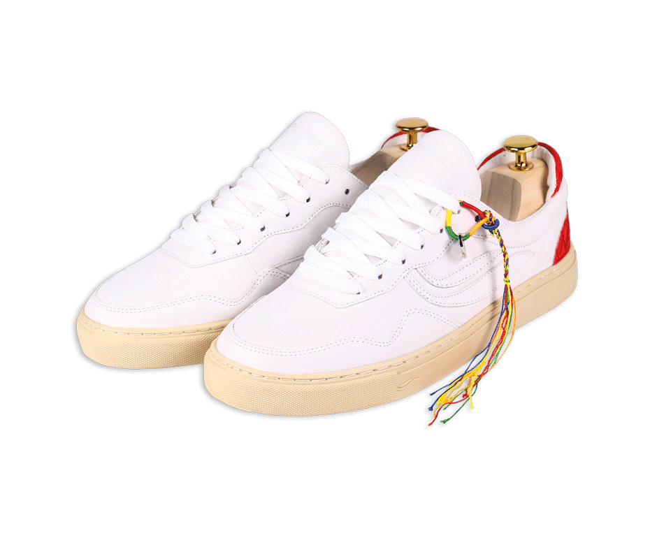 G-Soley Nubuck Fish Offwhite/Red 38