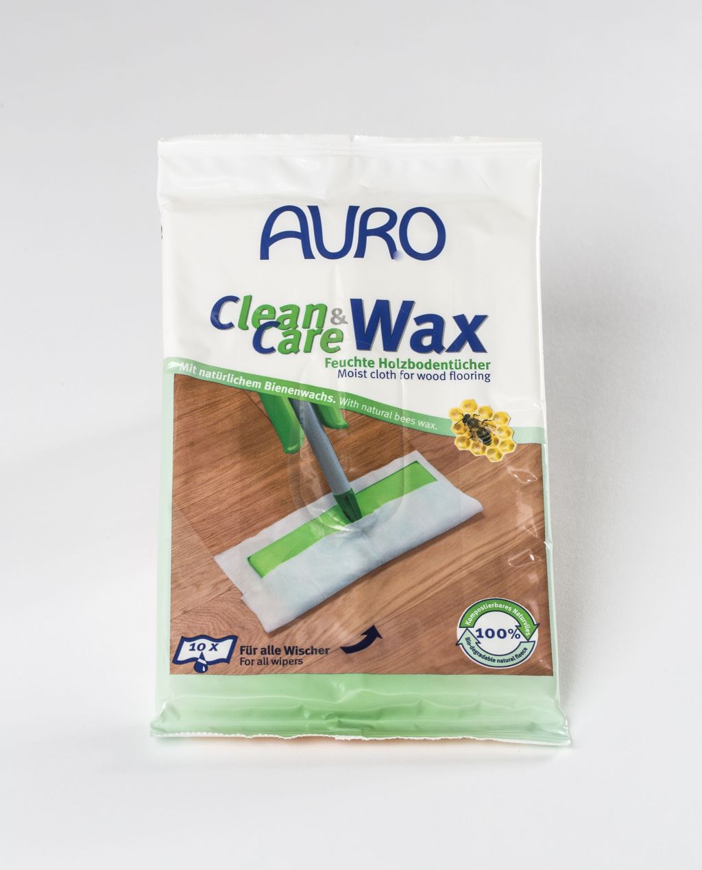 Clean & Care Wax - Feuchte Holzbodentücher - 10 Tücher