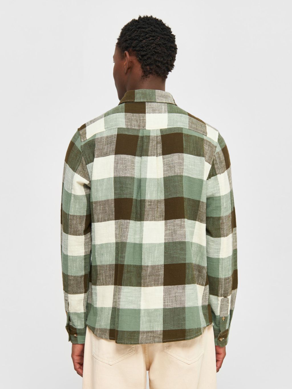 Regular Fit Checkered Shirt Green Check L