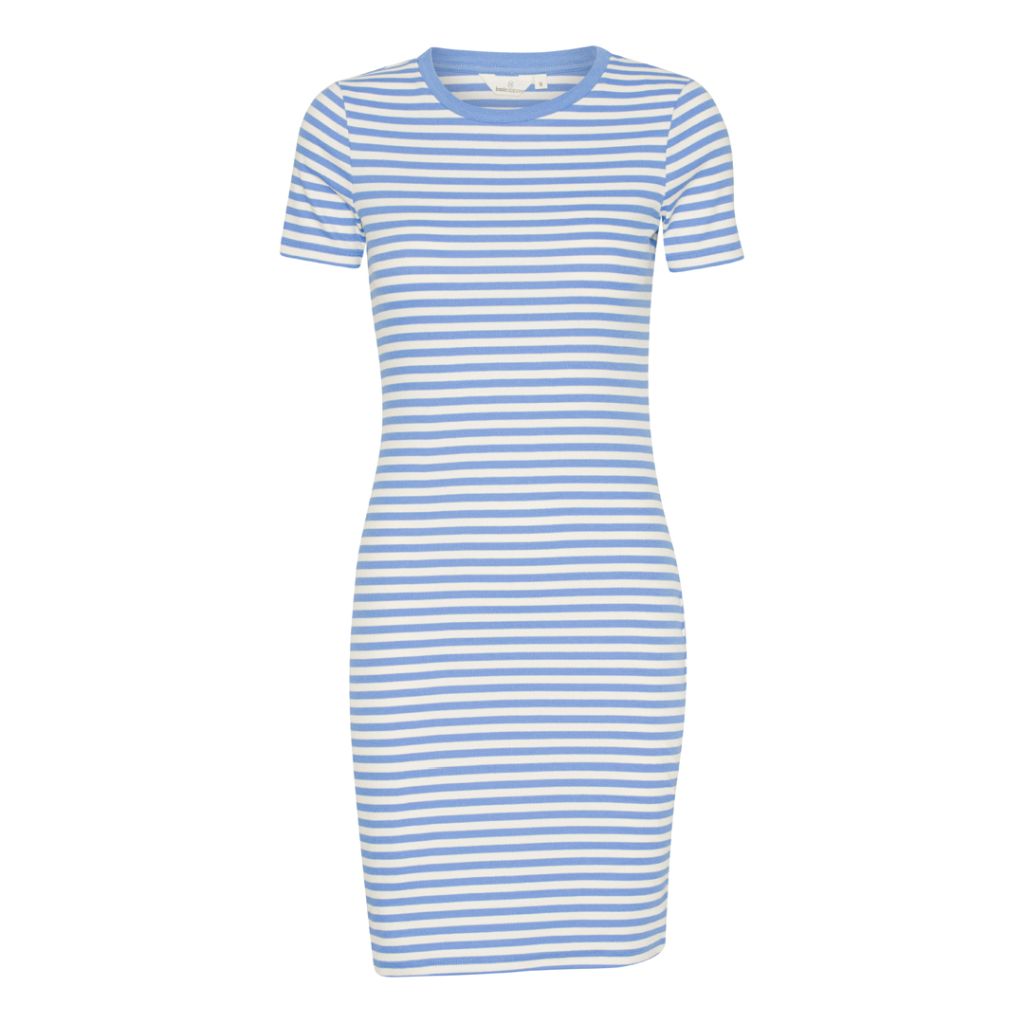 Ludmilla Stripes Dress Gots Azure Blue/Birch S