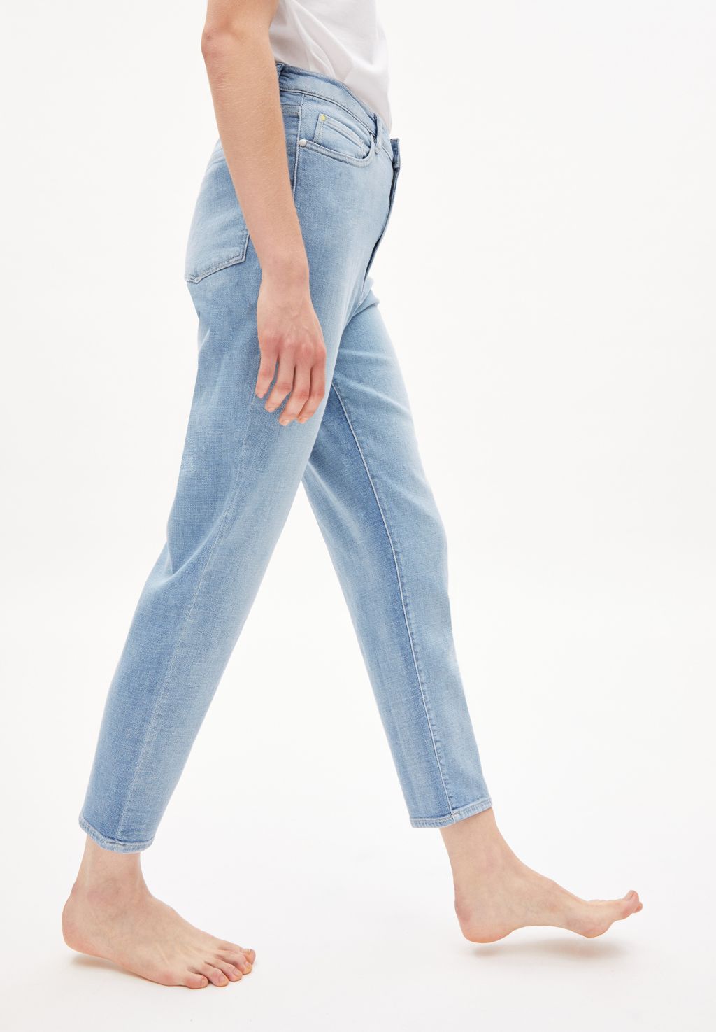 Mairaa Hemp Mom Fit High Waist Jeans Mineral Blue 27/32