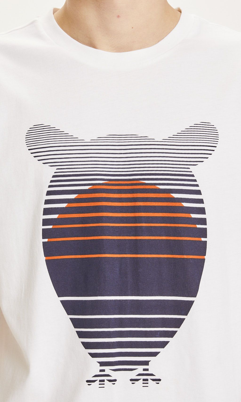 ALDER Owl Sunset Printed Tee - GOTS/Vegan bright white XL