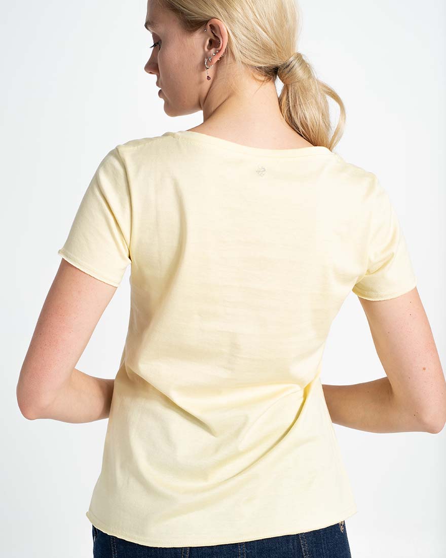 V-Neck Shirt - Bio-Baumwolle Vanille S