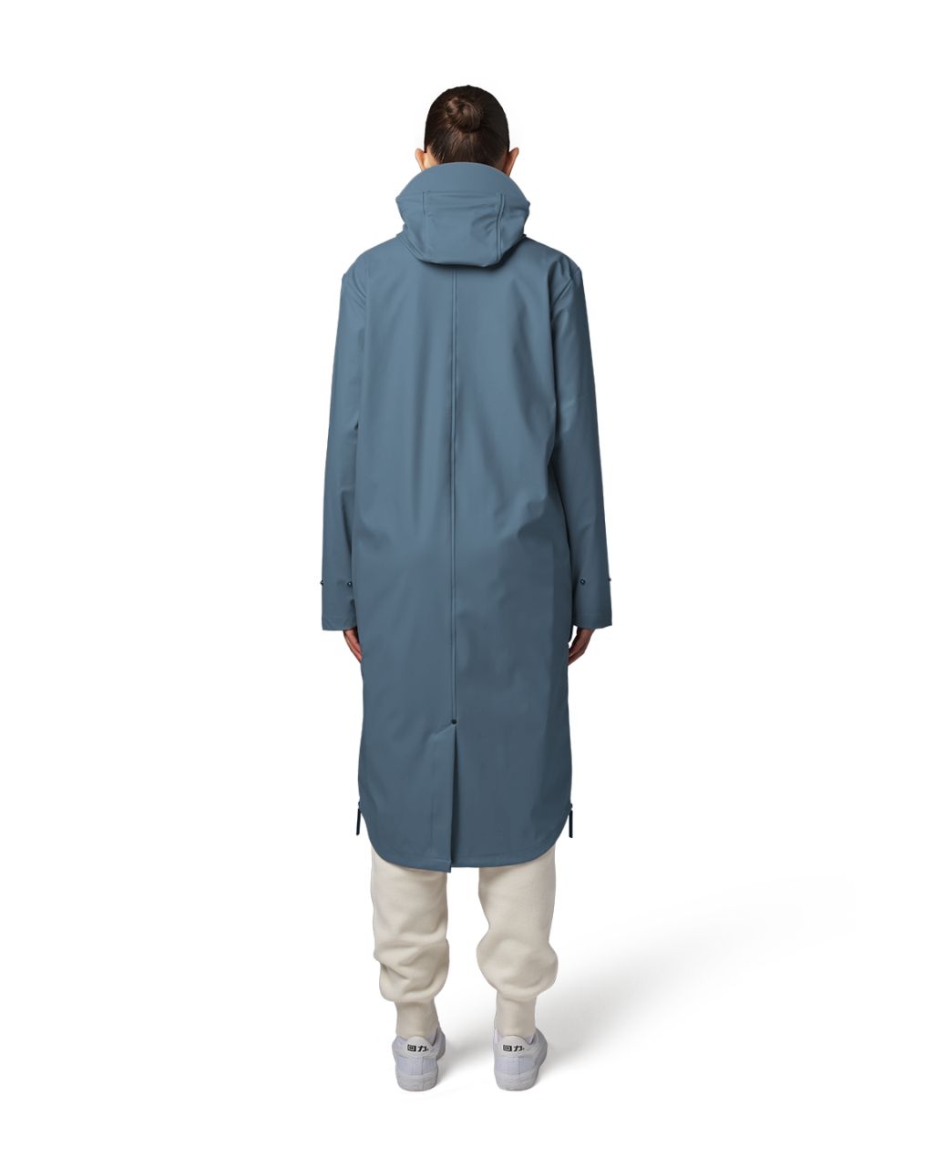 Original Raincoat Made From 66 Recycled Pet-Bottles Blue Grey XS
