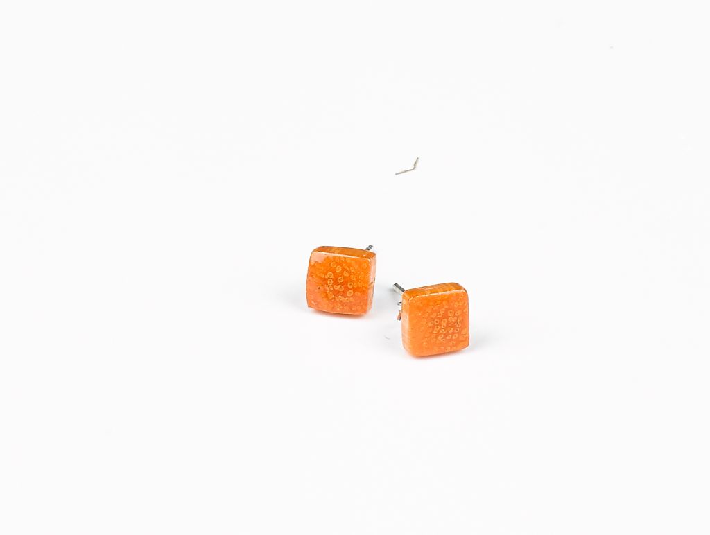 Ruprang - Geometrische Mangoholzstecker Quadrat Apfelsine