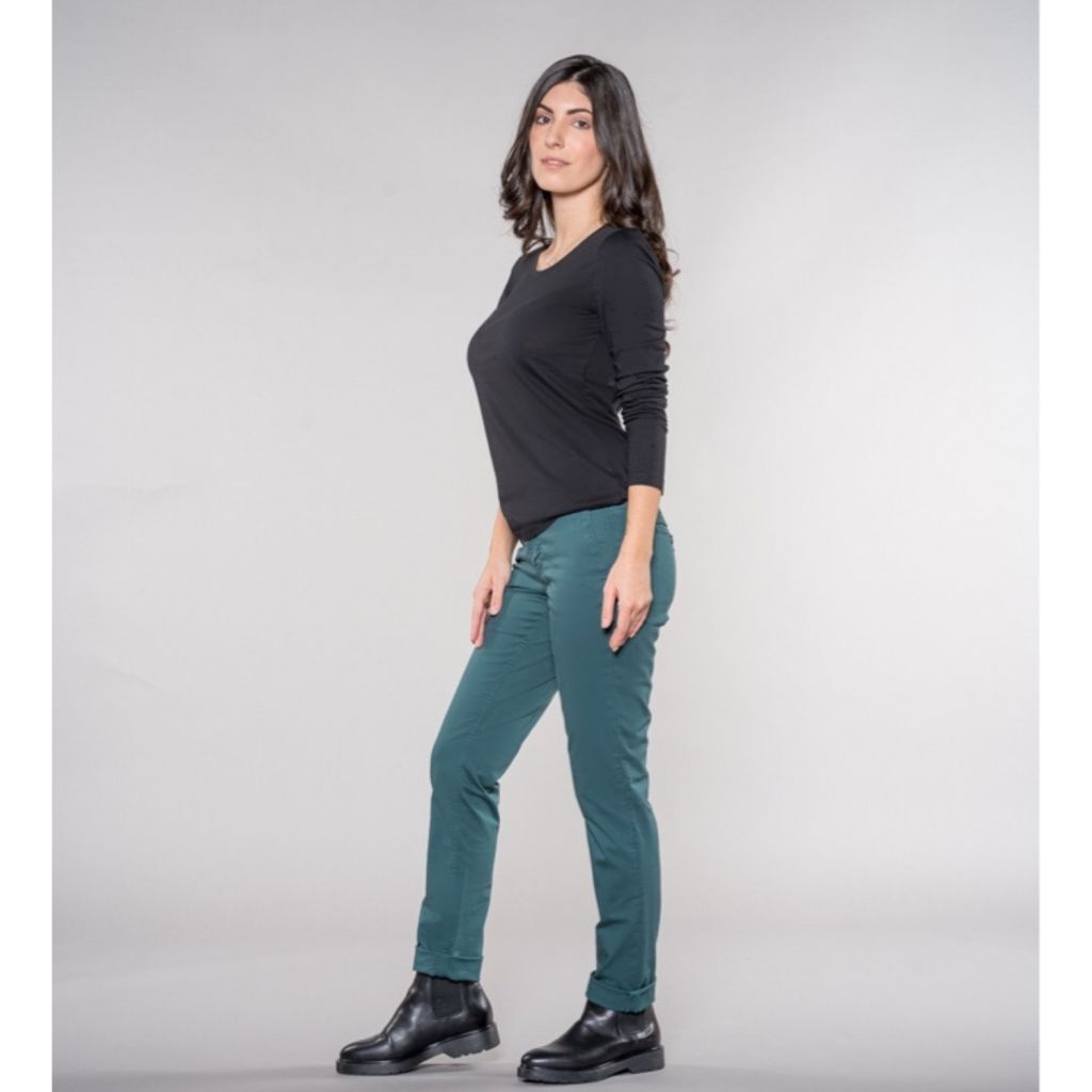 Laina Chino Slim-Fit Sports emerald green 38