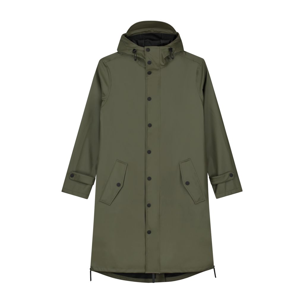 Original Raincoat Made From 66 Recycled Pet-Bottles Army Green XS