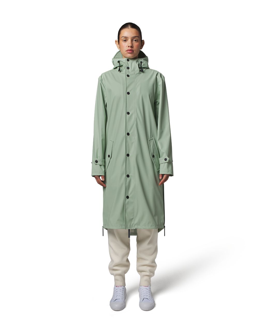 Original raincoat made from 66 recycled PET bottles frosty green M