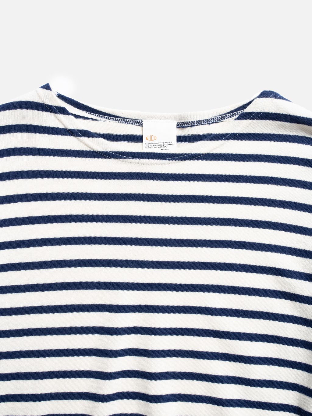 Charles Stripe LS T-Shirt Offwhite/Blue XL