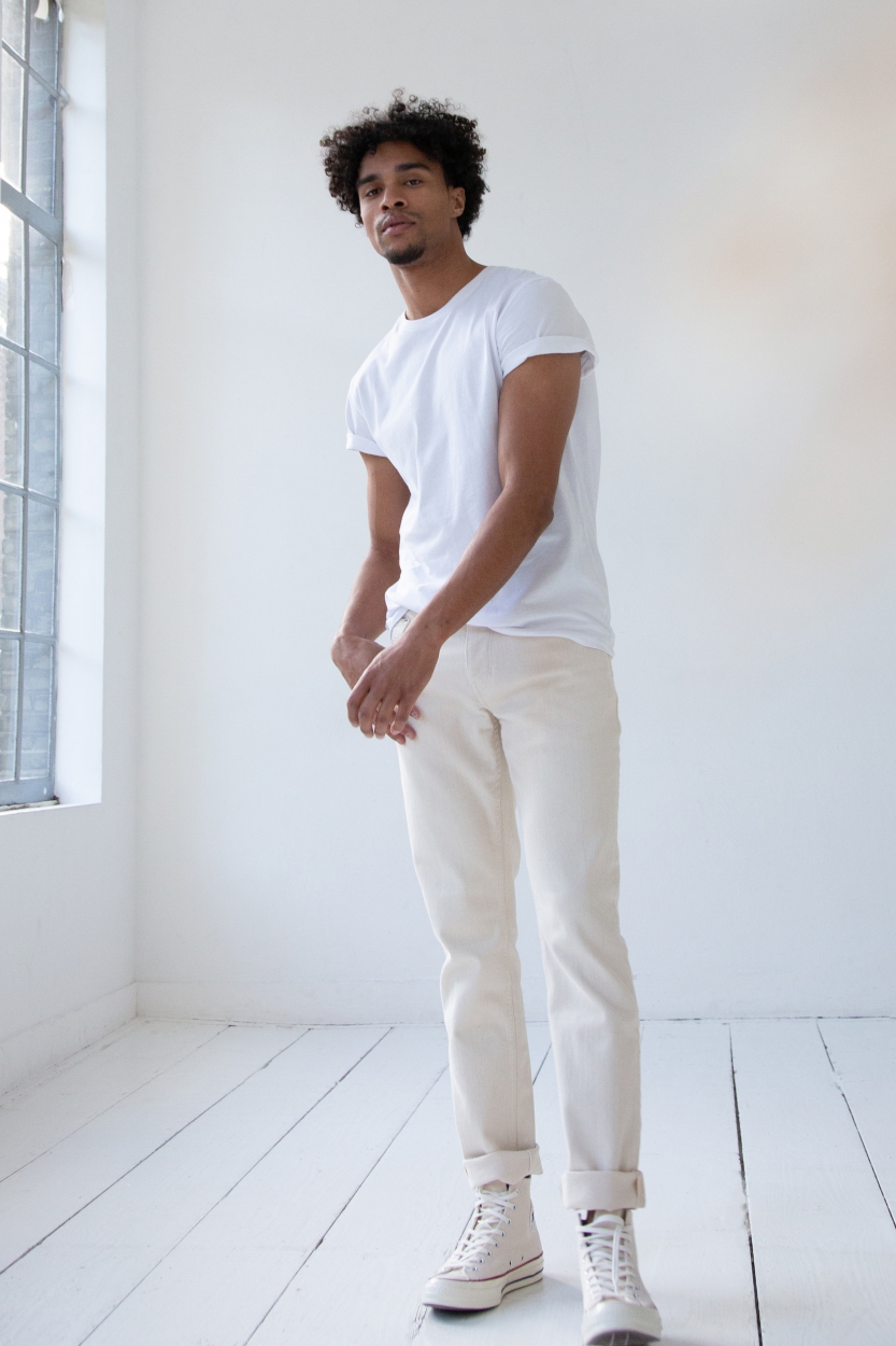 Jim Tapered Undyed Off White 31/34