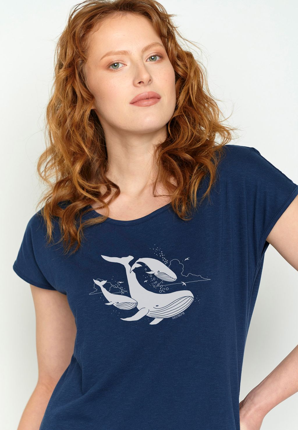 Animal Flying Whale (Cool/Gots) - Navy M