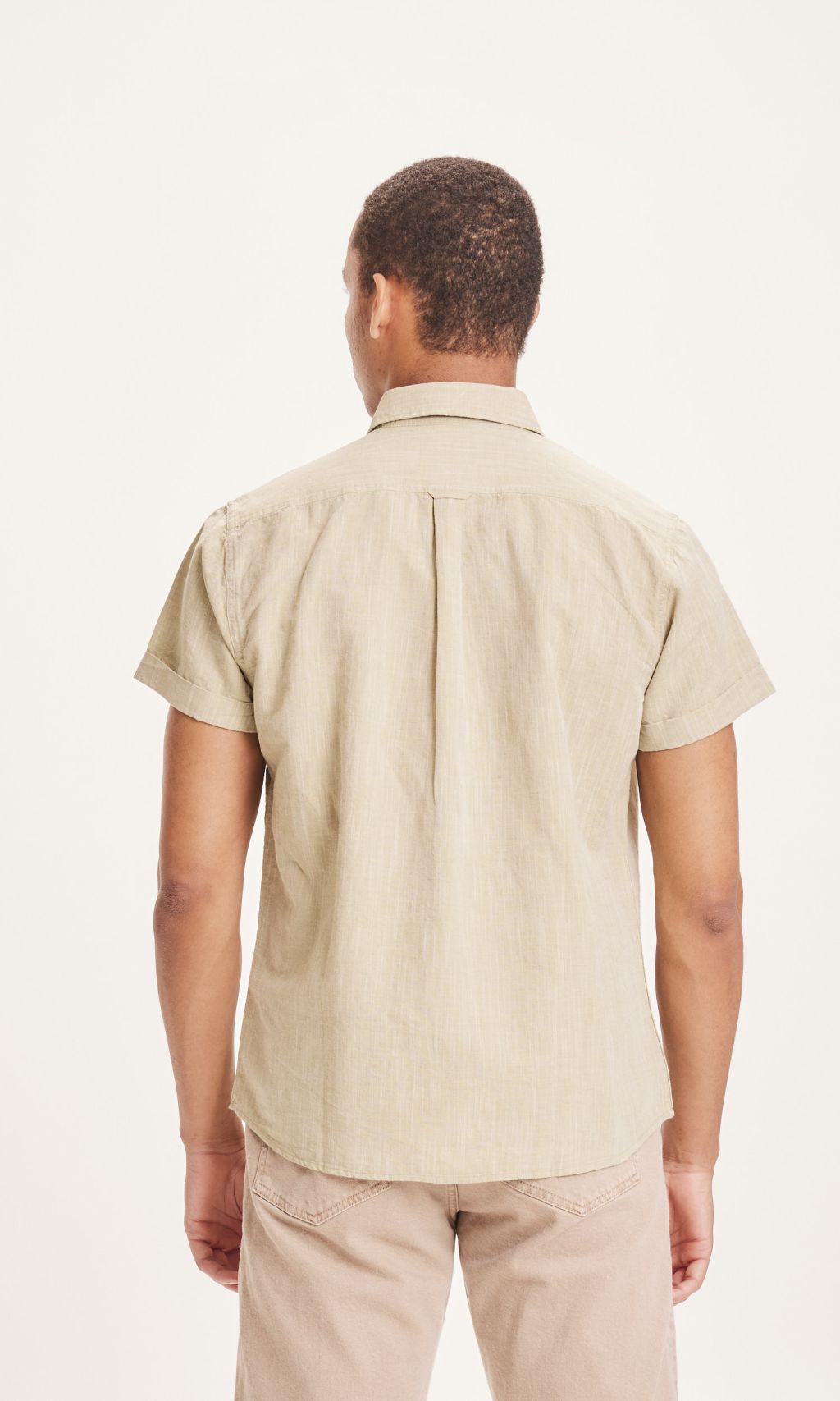 Larch Ss Linen Shirt - Gots/Vegan - Sage (Light Dusty Green) M