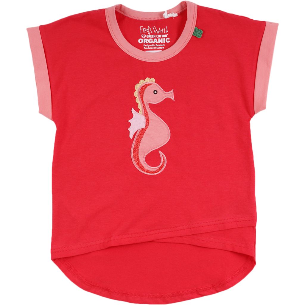 Wave Sea Horse T Baby Sweet Red 98