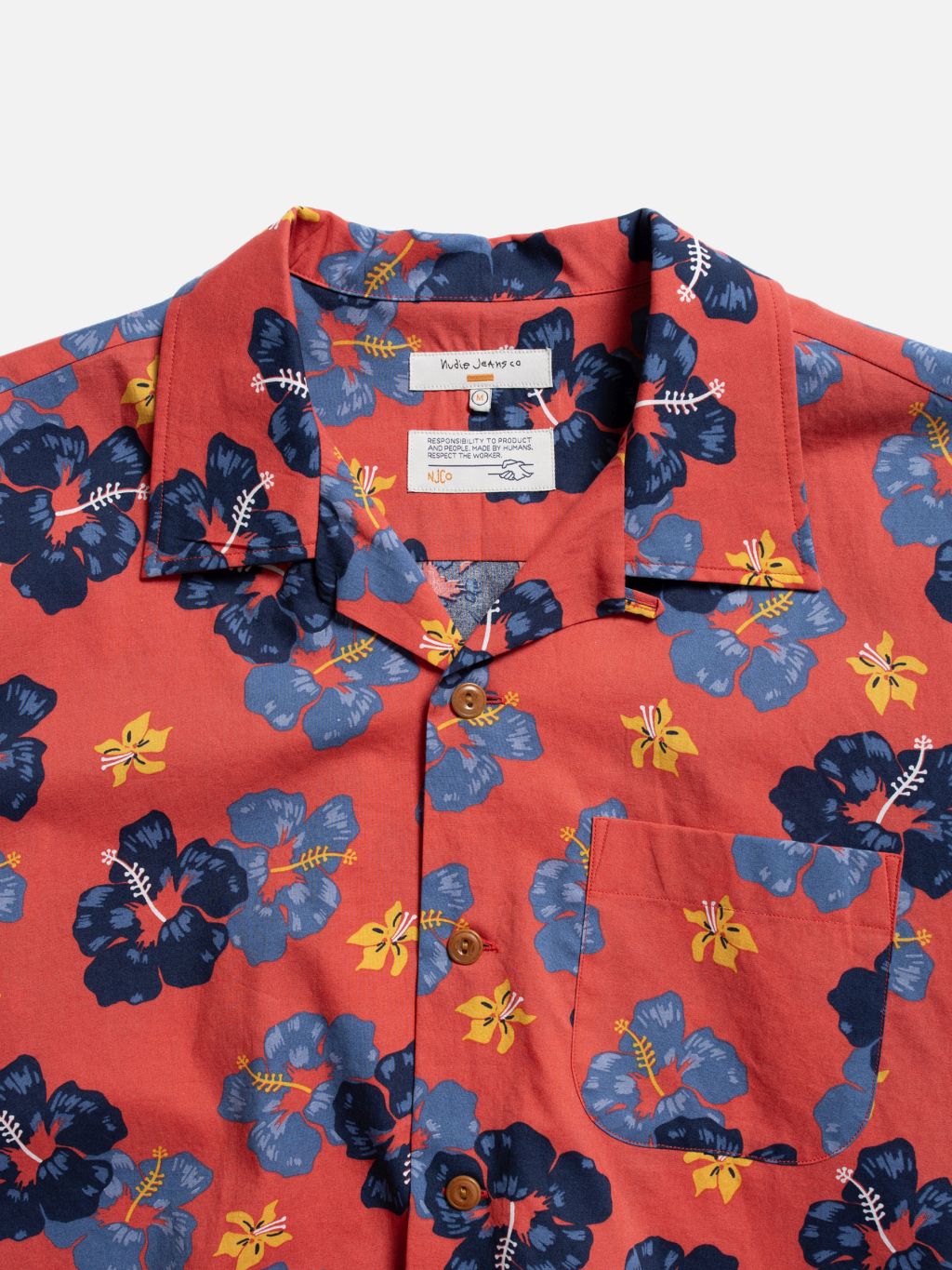Arthur Flower Hawaii Shirt Red M