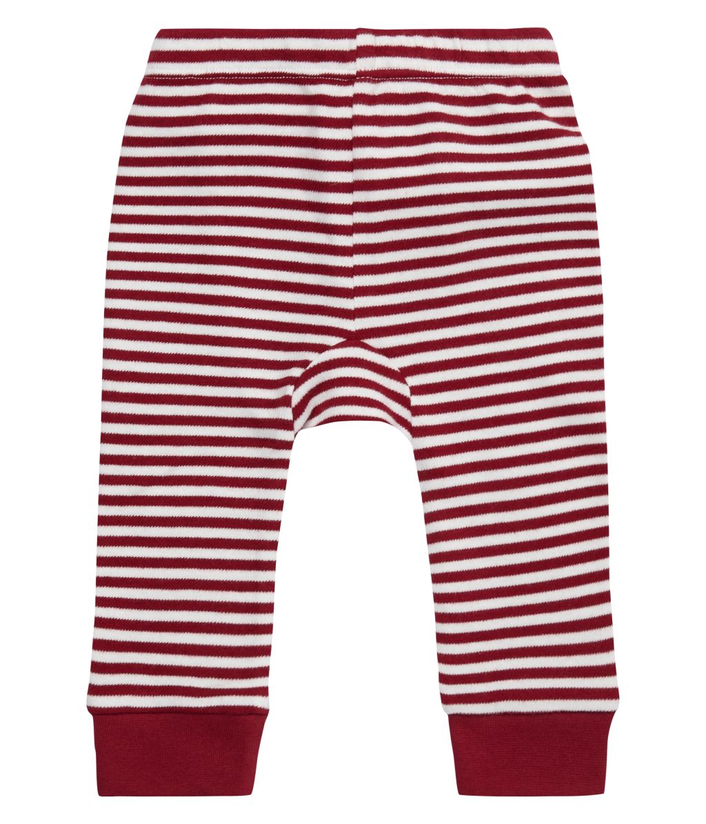 Bright Retro Baby Leggings beet red stripes