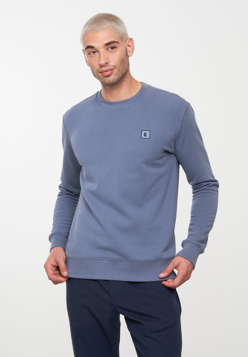 Männer Sweatshirt Woodruff - Bio-Baumwolle Denim Blue XL
