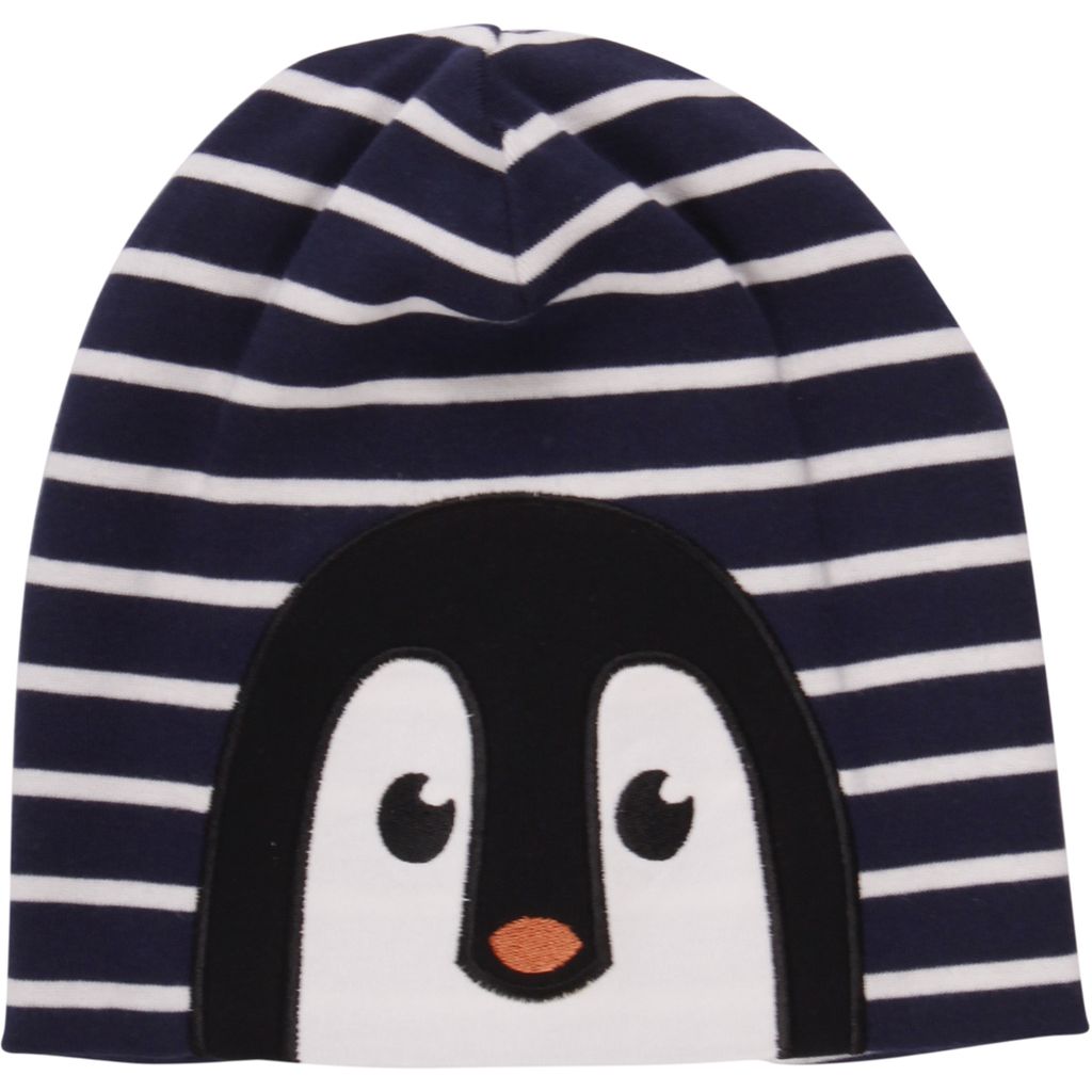 Penguin Stripe Beanie Navy