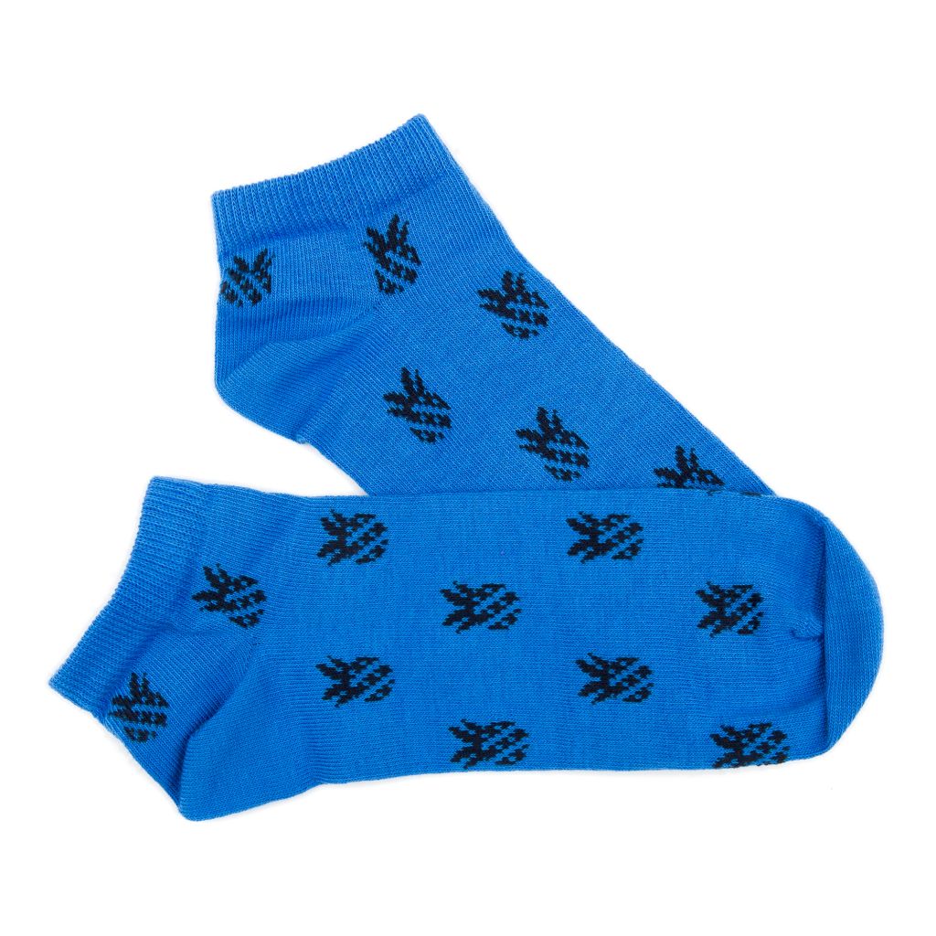 Organic Pineapple Sneaker Socks blue patterned 36-41