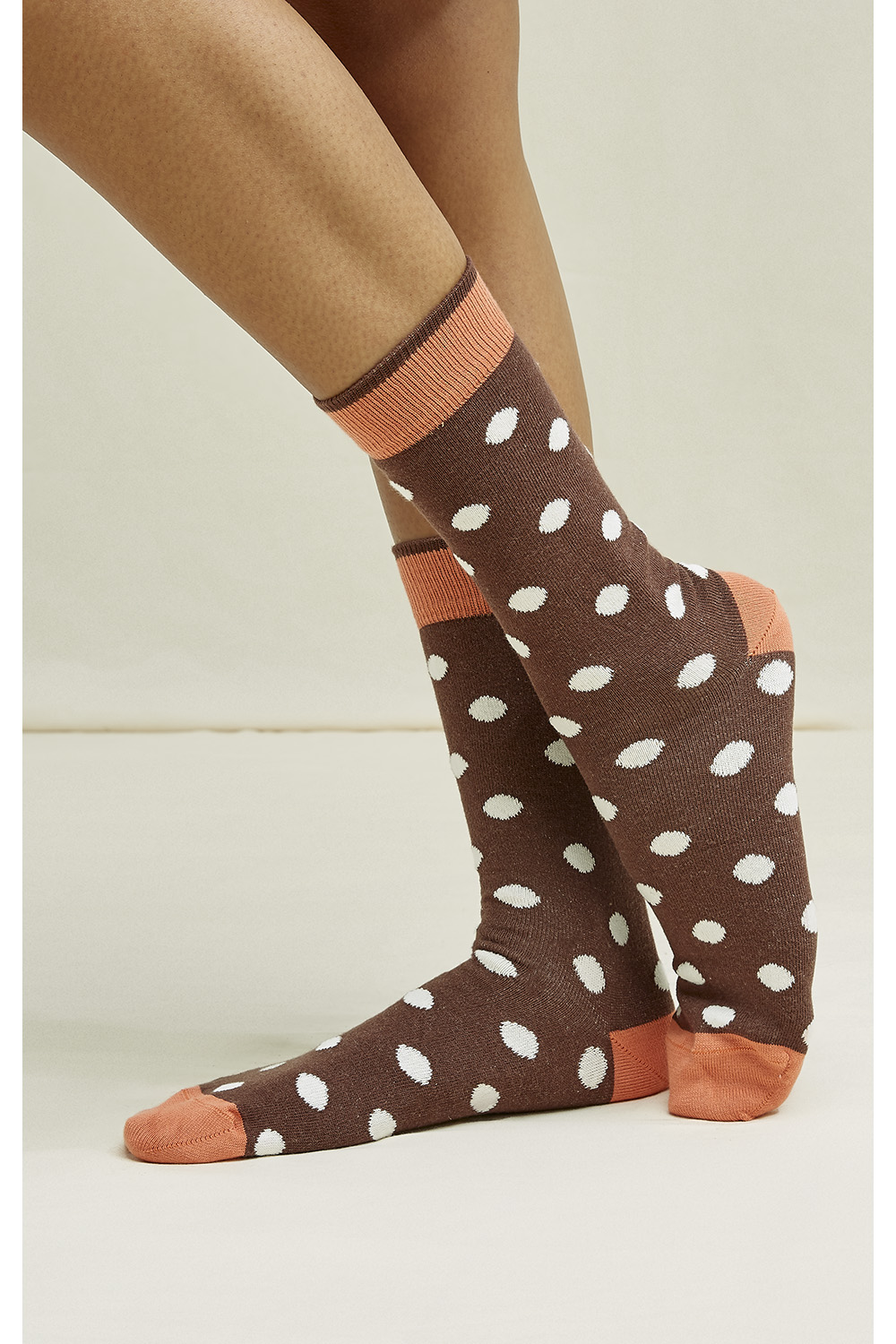 Brown Patterned Socks Set of 3 in brown multi 39/42
