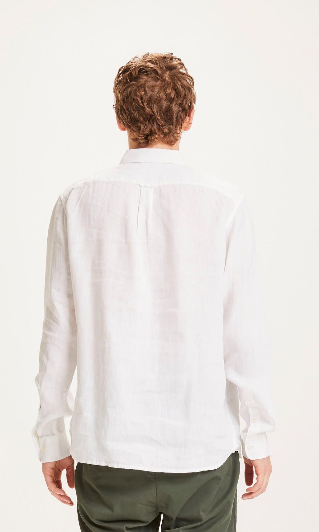 LARCH LS linen shirt - Vegan bright white L
