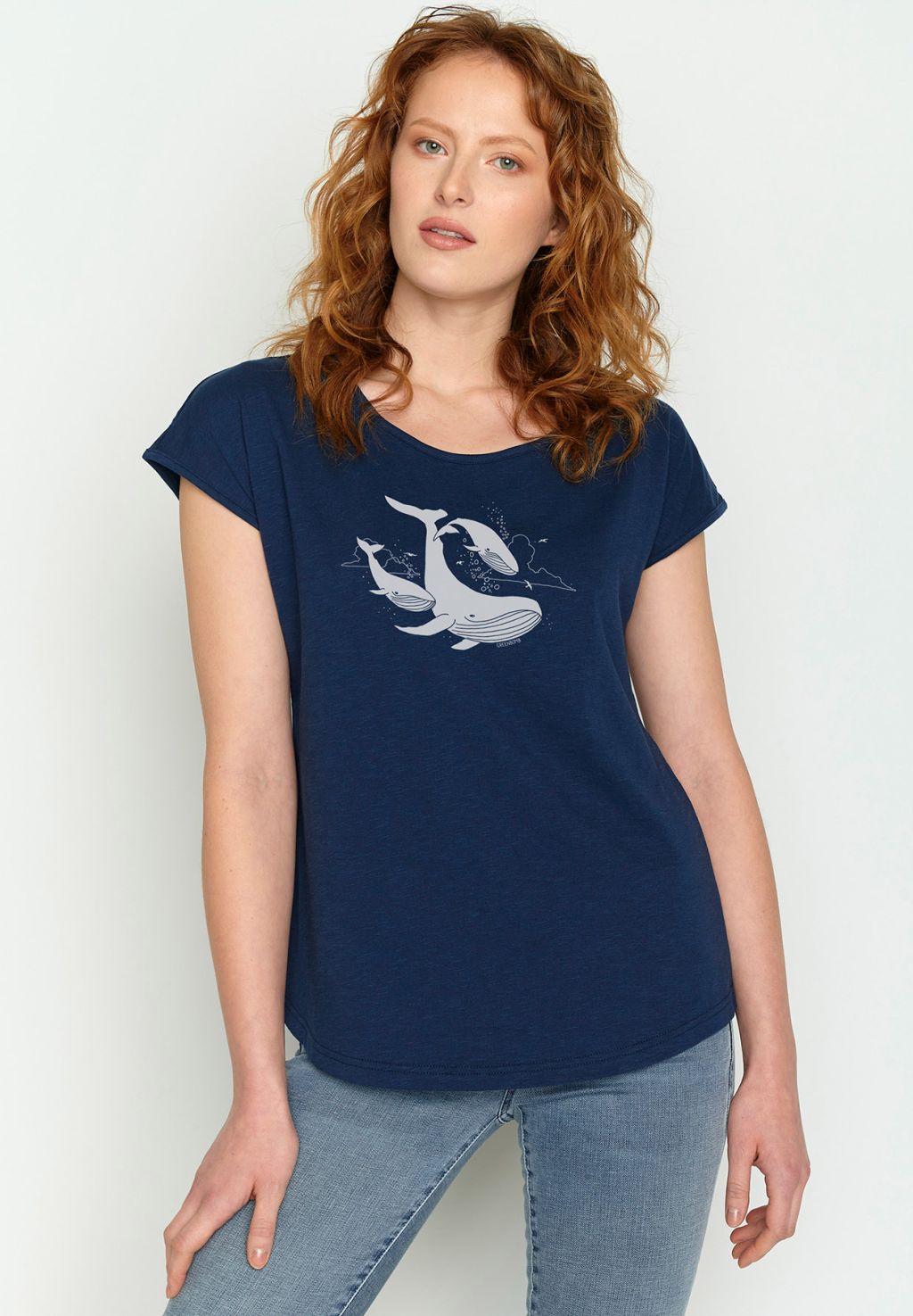 Animal Flying Whale (Cool/Gots) - Navy S