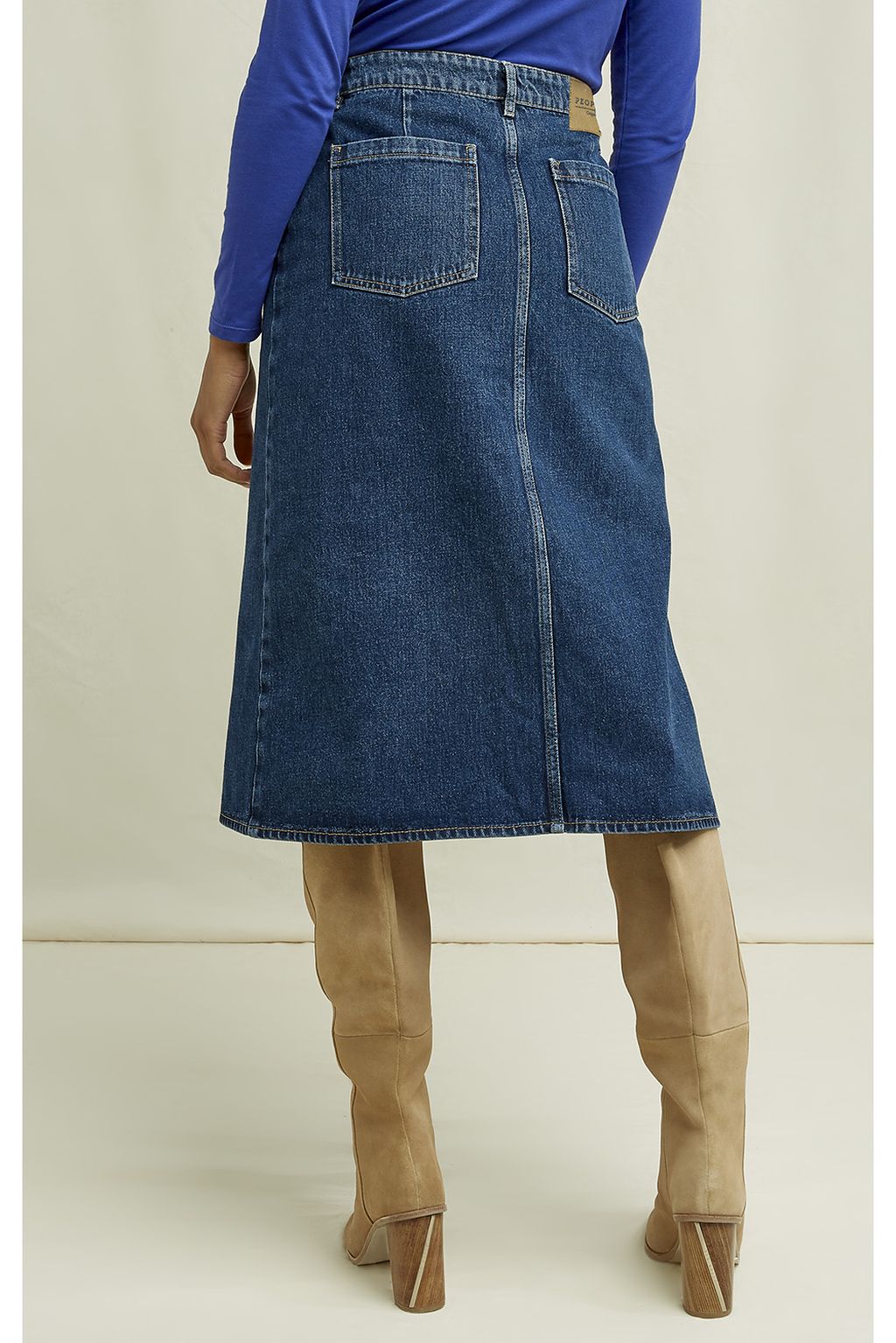 Stacey Denim Midi Skirt blue 12