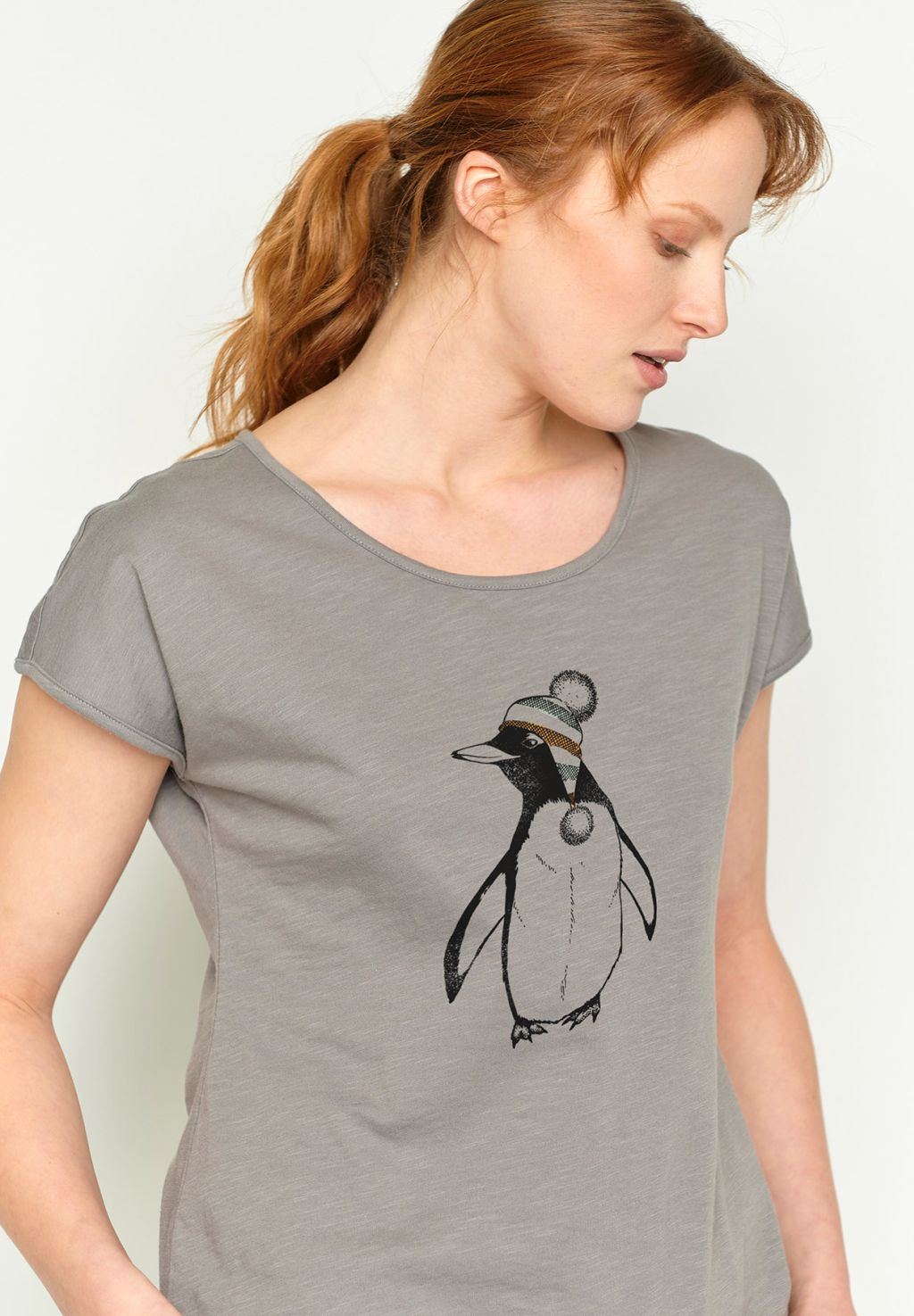 Animal Penguin Cap (Cool/GOTS) | Frost Grey