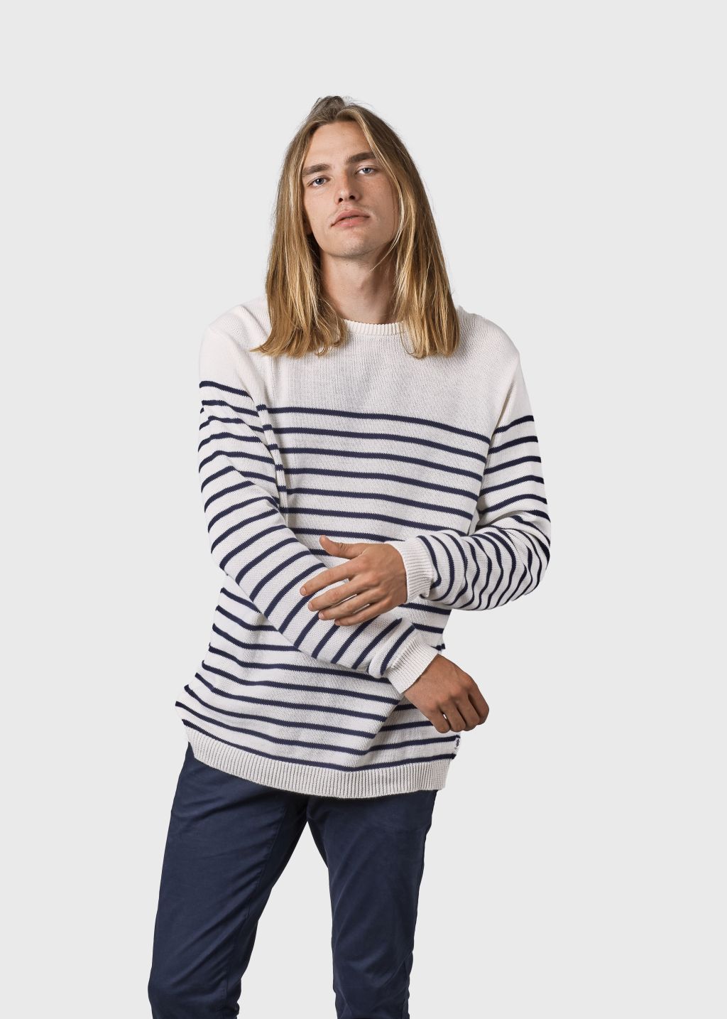Godtfred Knit - Pullover - Cream/Navy XS