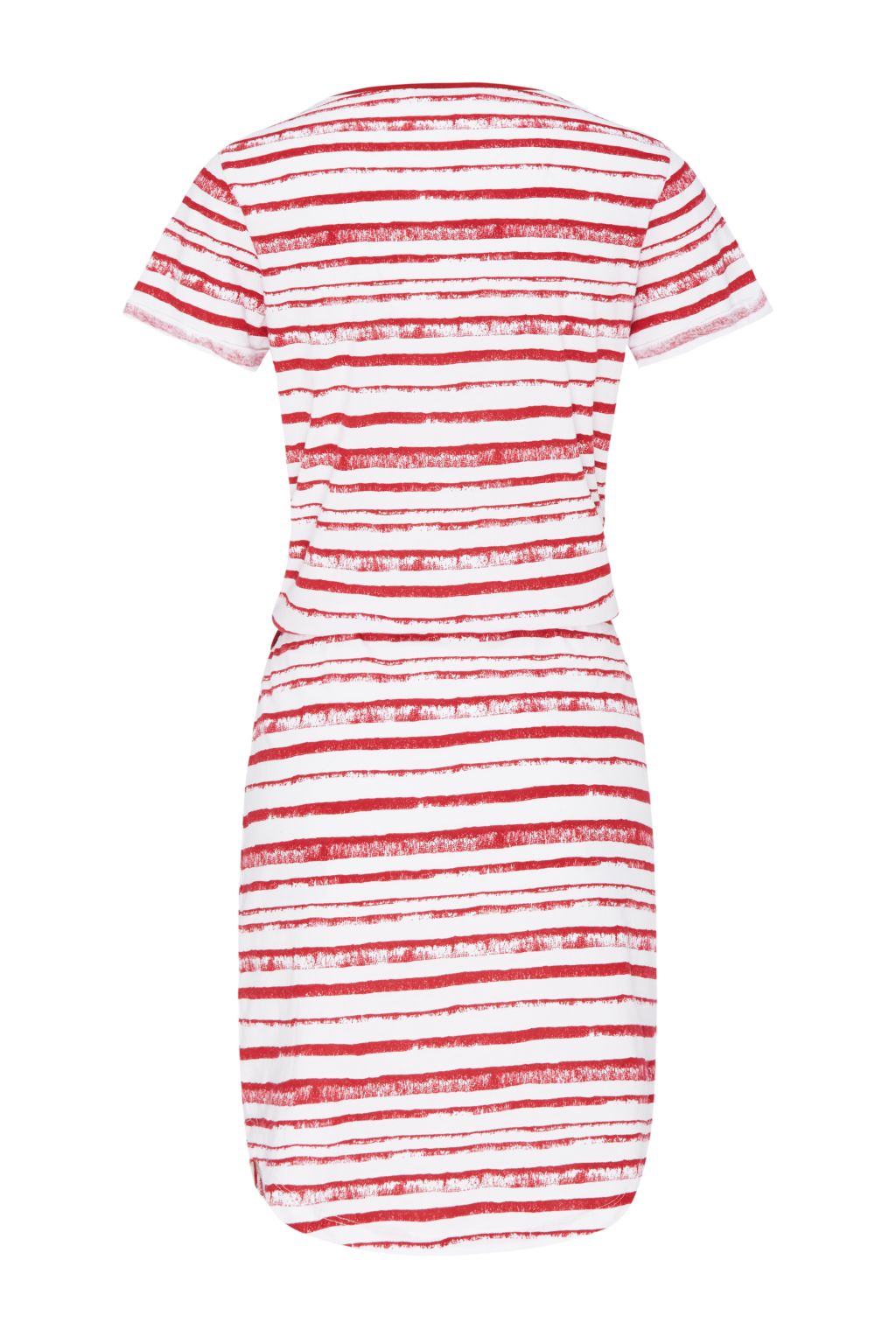 Jerseykleid Basic STRIPES white/deep red striped XS