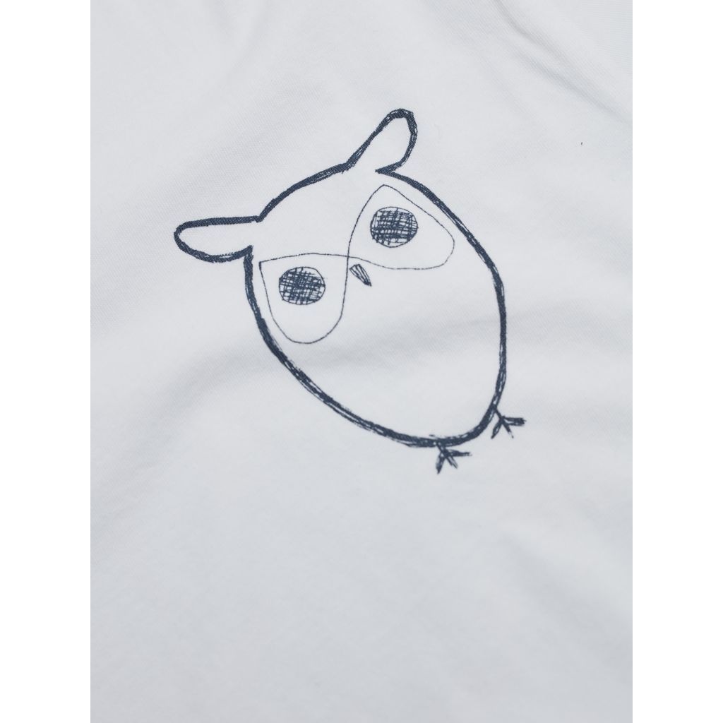 Alder Owl ChestTee - GOTS/Vegan bright white S