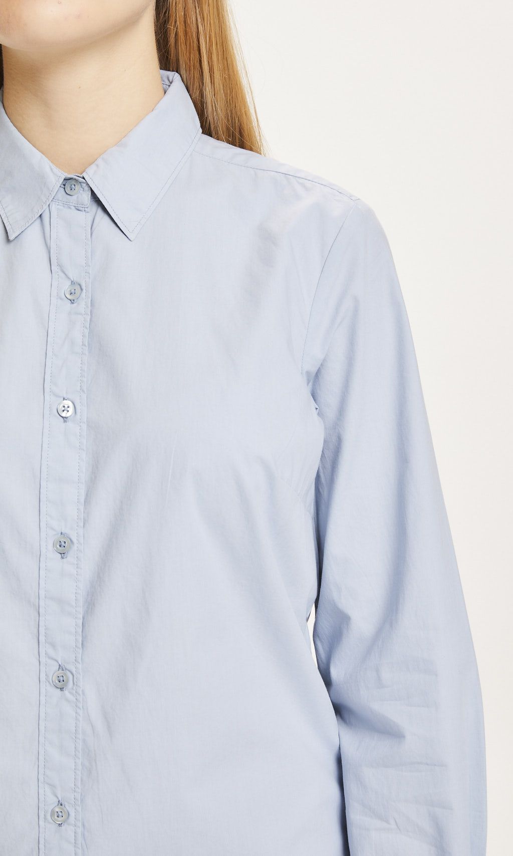 Danica Classic Slim-Fit Shirt - Gots/Vegan Blue Fog XL