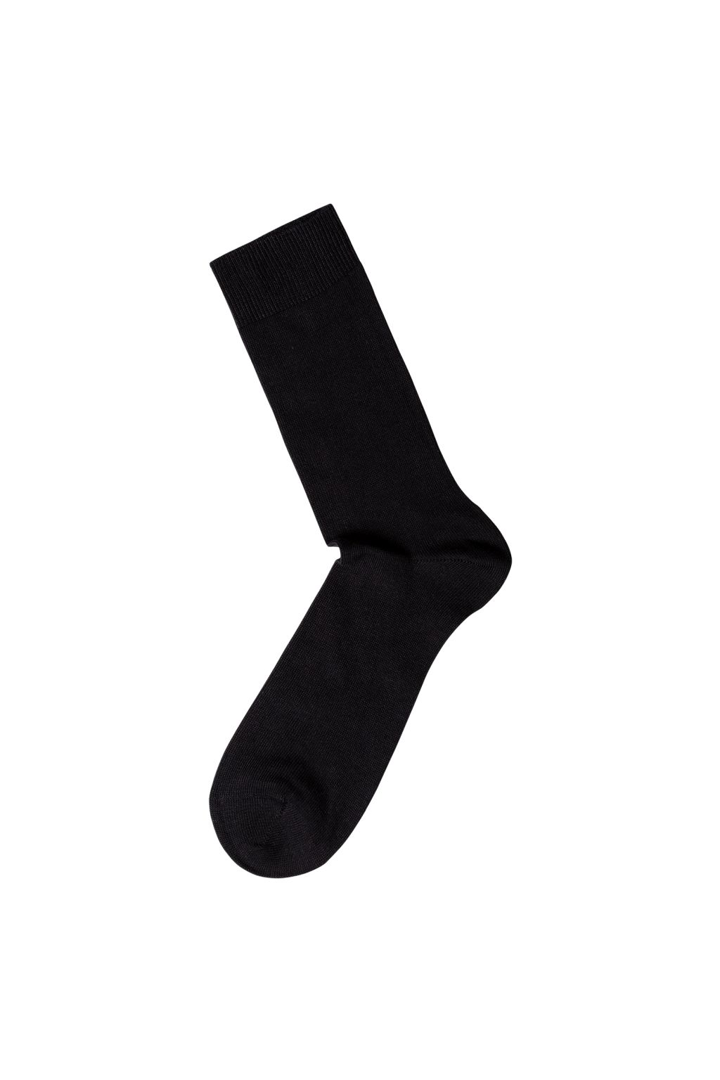 Organic Plain Cotton Socks Black 35/38