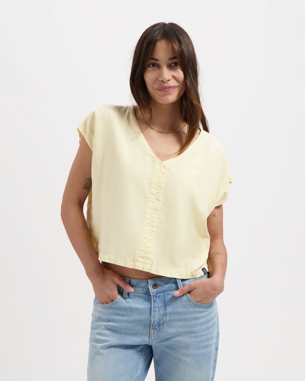 Emily Top Faded Yellow S