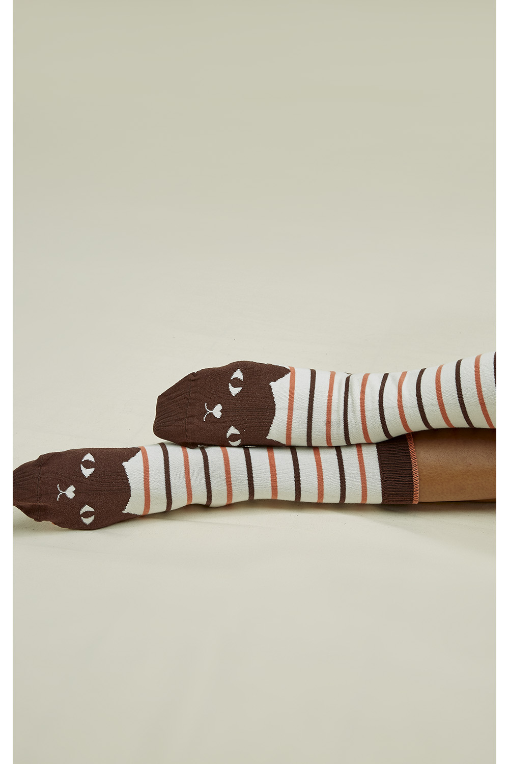 Brown Patterned Socks Set of 3 in brown multi 39/42