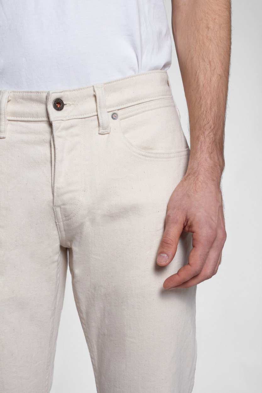 Jim Tapered Undyed Off White 30/34