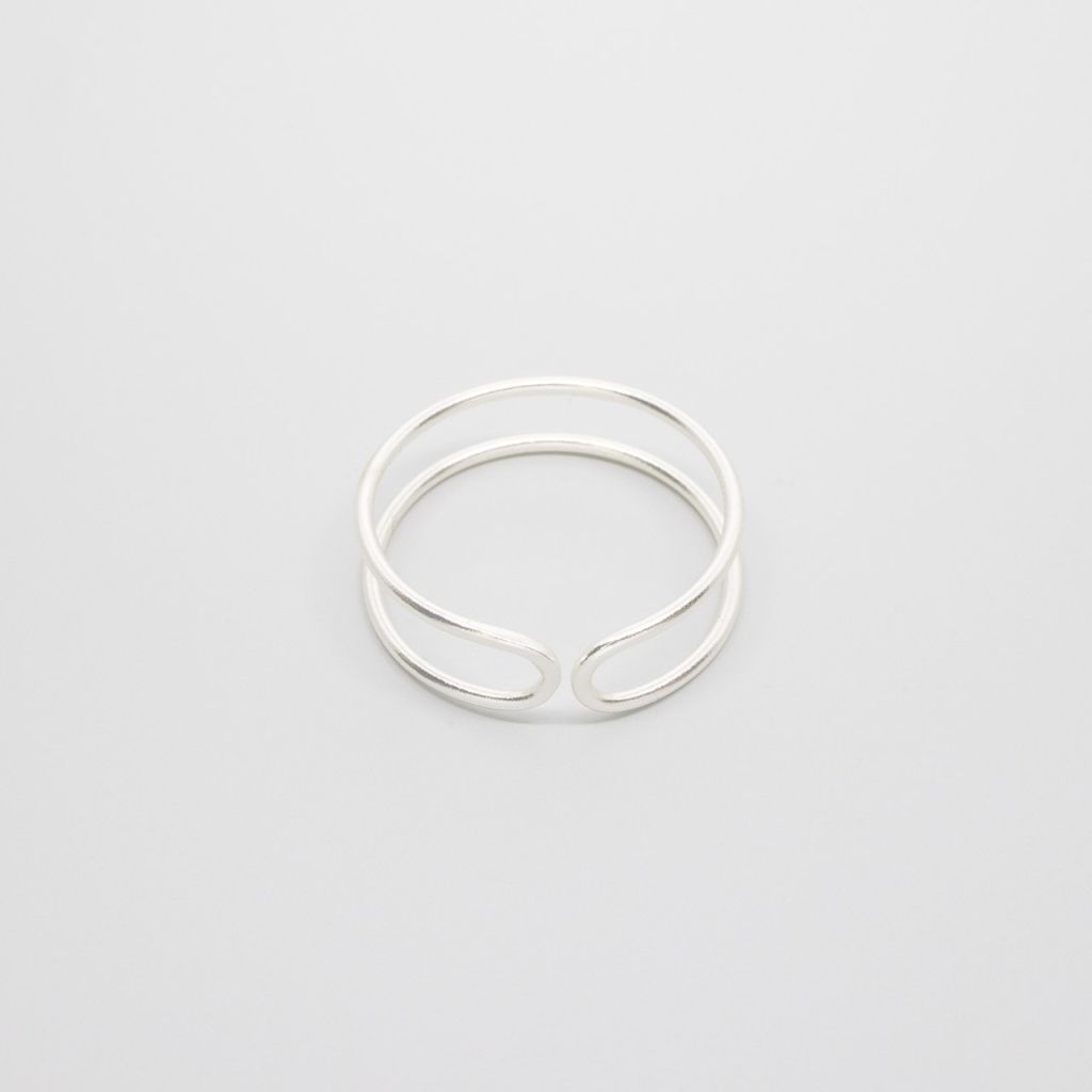 DOUBLE RING - Silber L