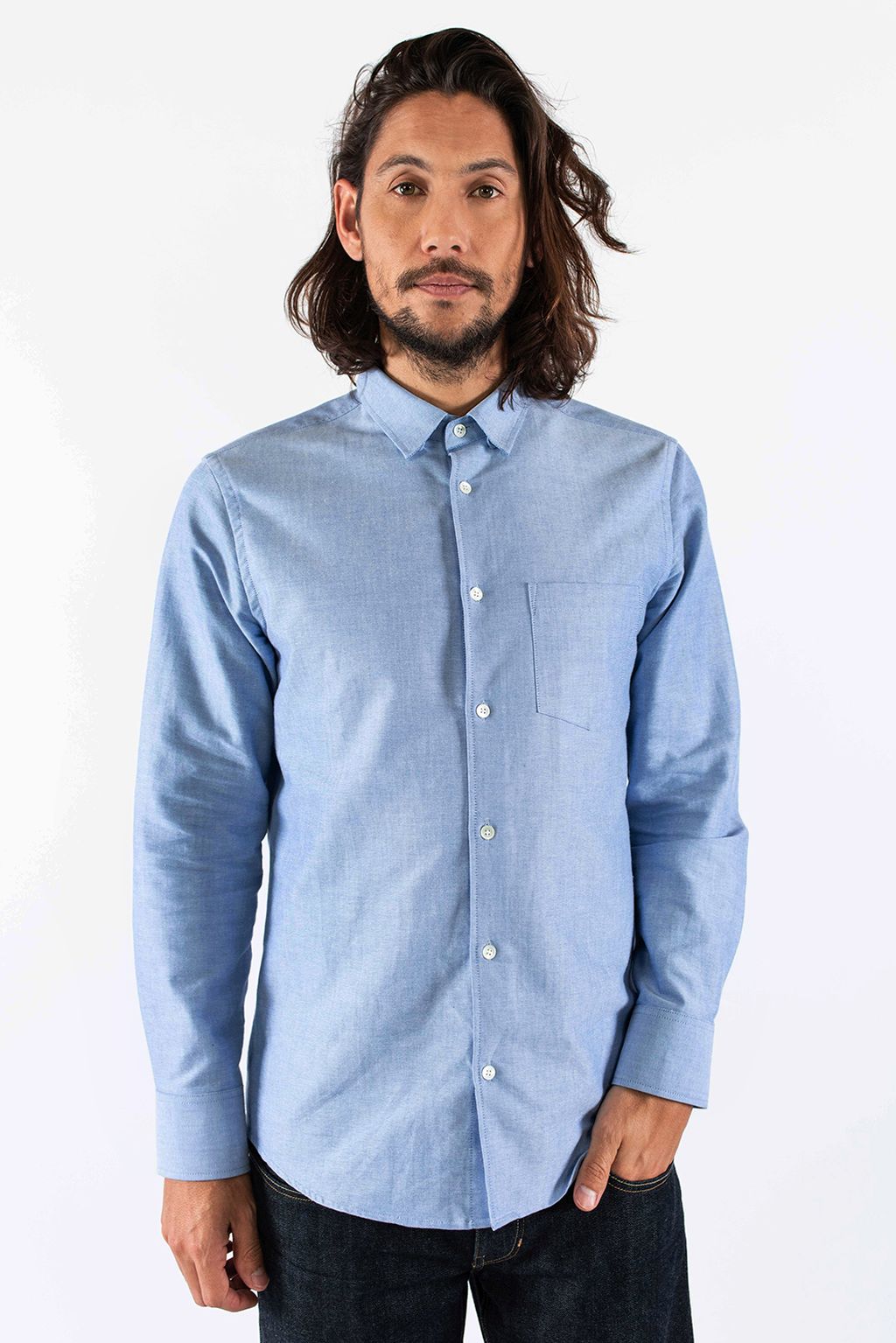 Nico Oxford Shirt Unisex Light Blue M