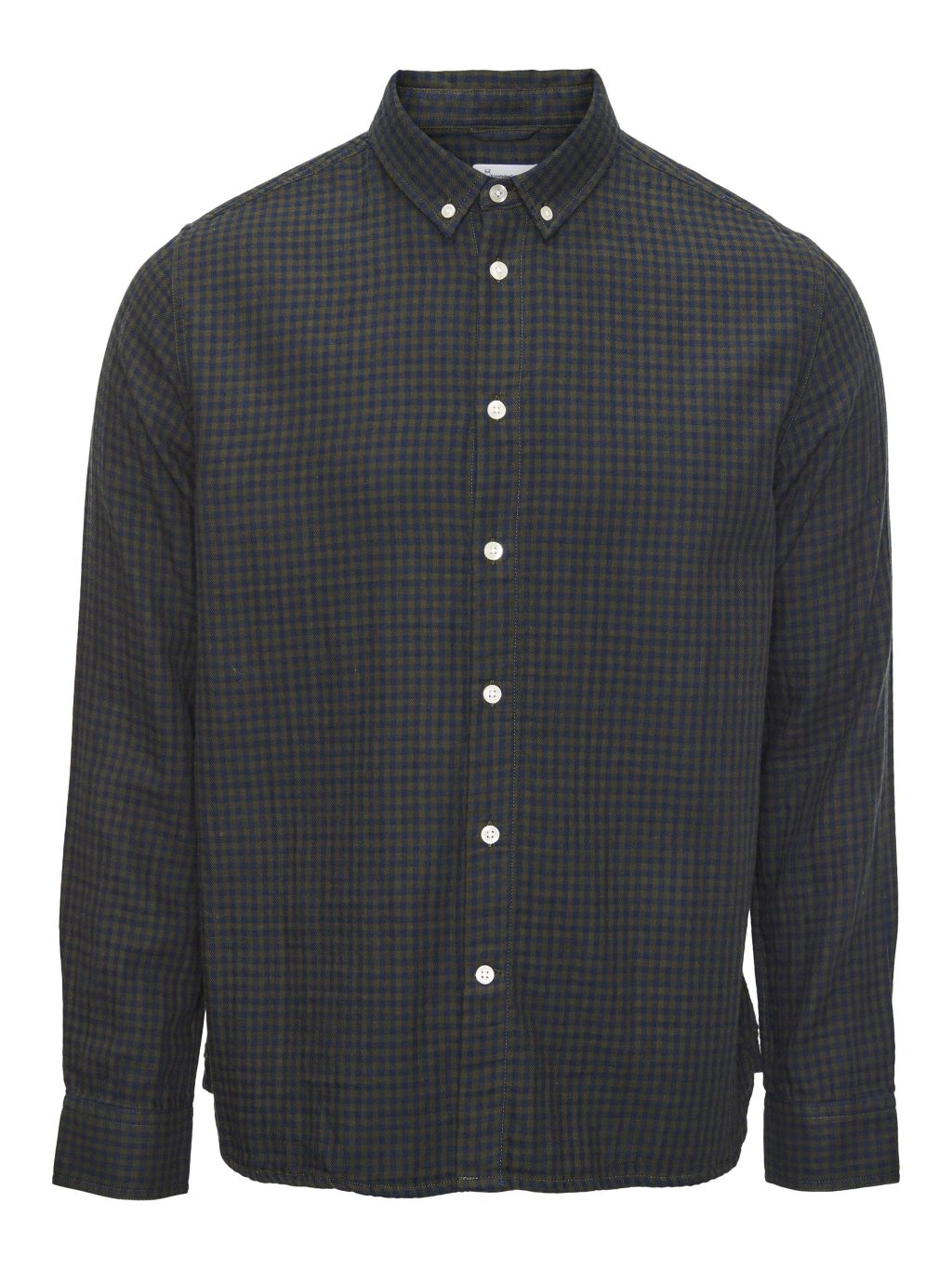 Double Layer Checkered Custom Fit Shirt - Gots/Vegan