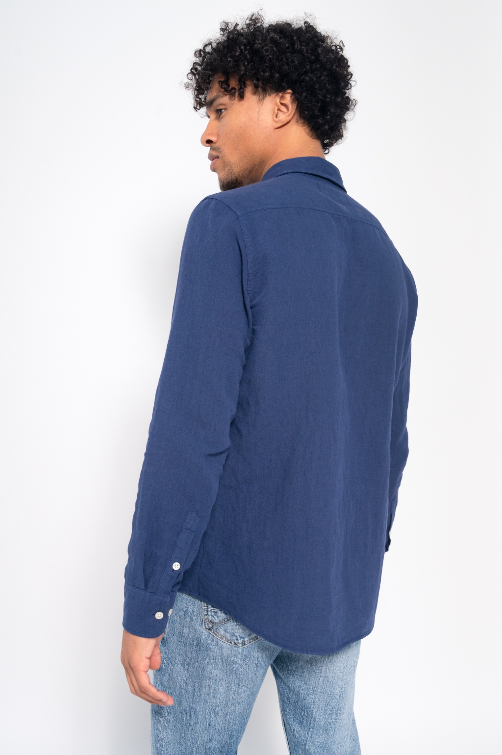 Nico Shirt Linen/Organic Cotton Royal Blue S