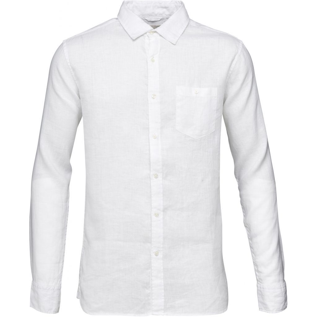 Fabric Dyed Linen Shirt - Vegan Bright White