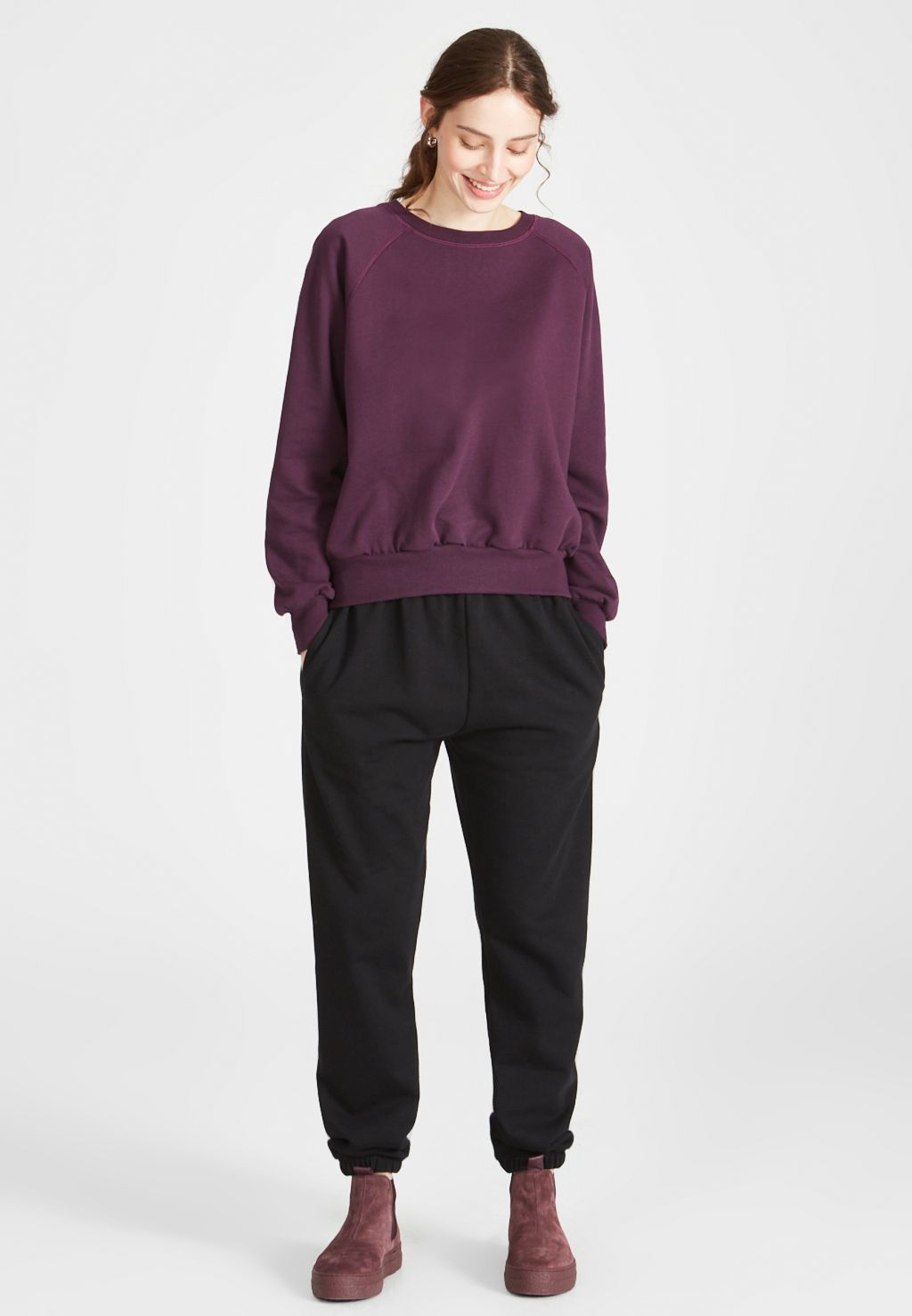 Dede - Sweater - Bio-Baumwolle Dark Purple XL