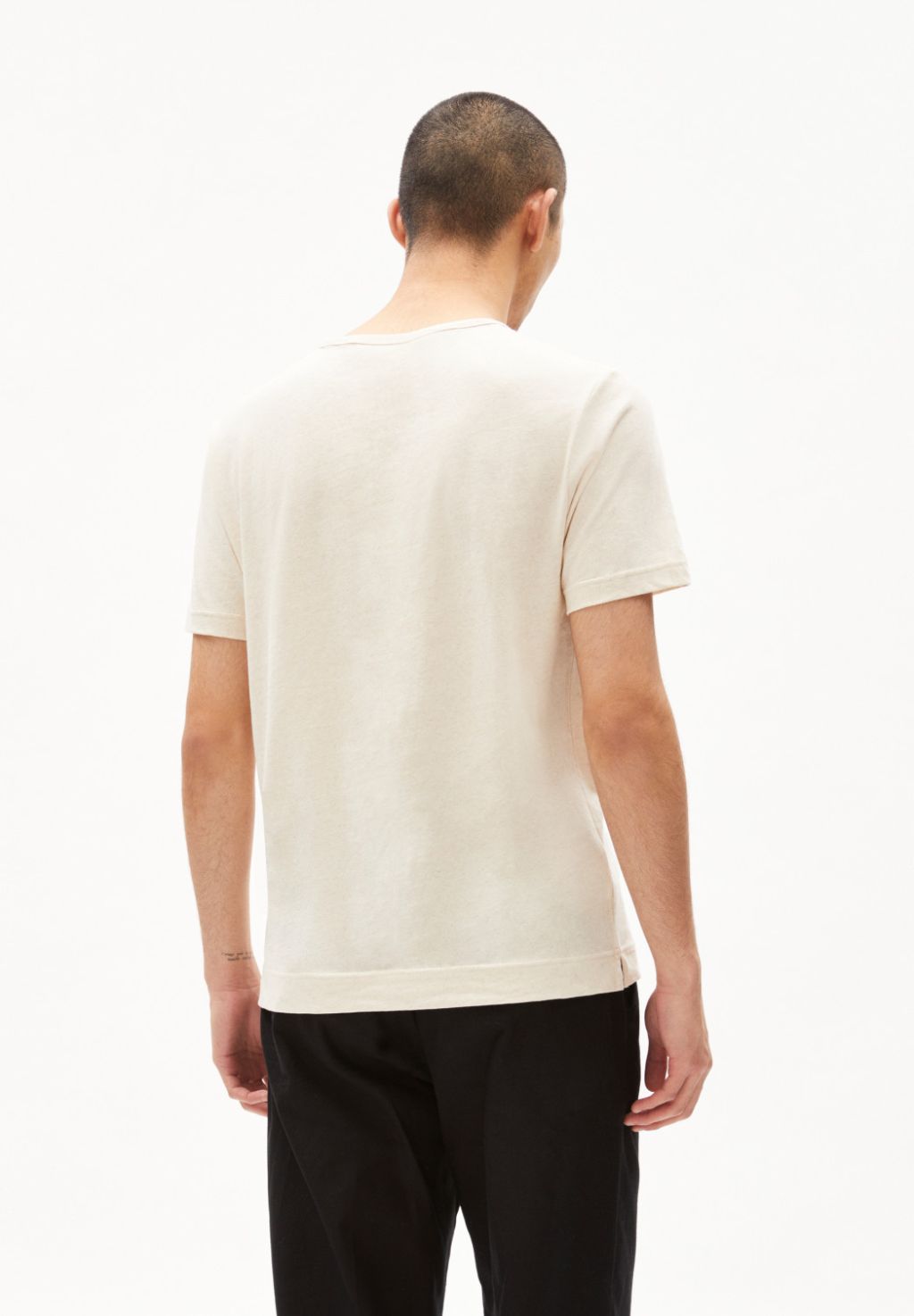 Aantonio Linen T-Shirt aus Bio-Baumwoll-Linen Mix undyed S