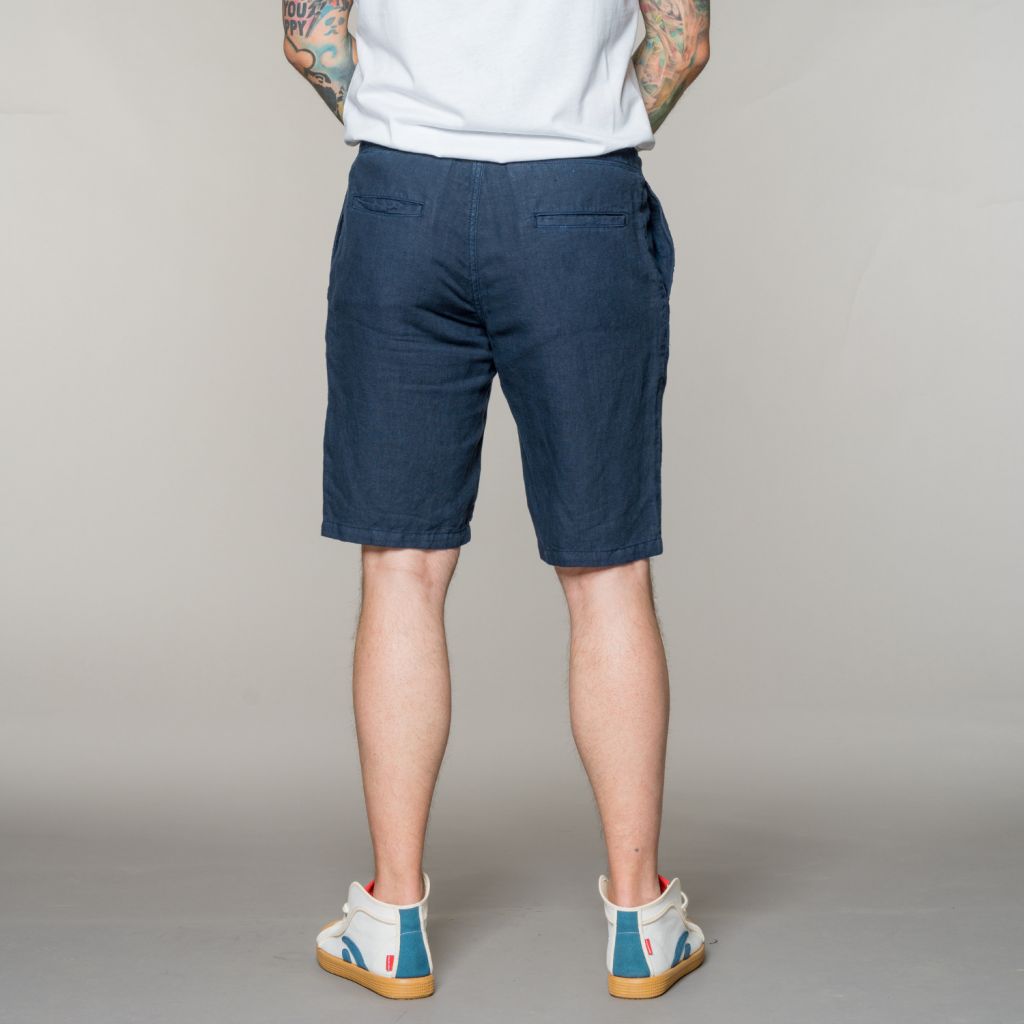Fv-Max:Im Linen Bermuda - Relaxed Fit Navy 29