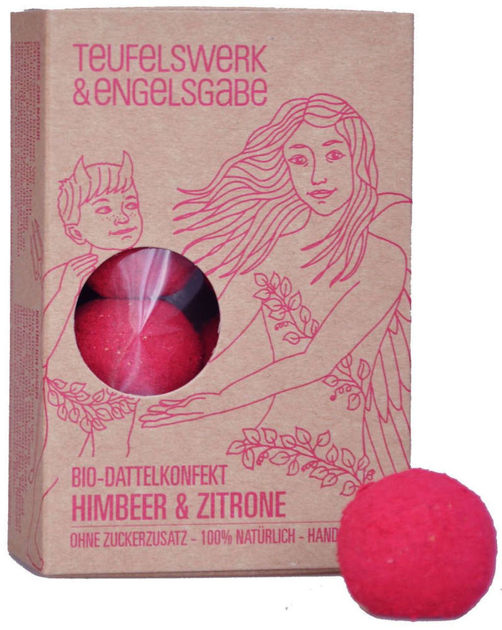 Bio-Dattelkonfekt Himbeer & Zitrone 84g